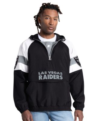 Men's Black Las Vegas Raiders Street Cut Half-Zip Jacket