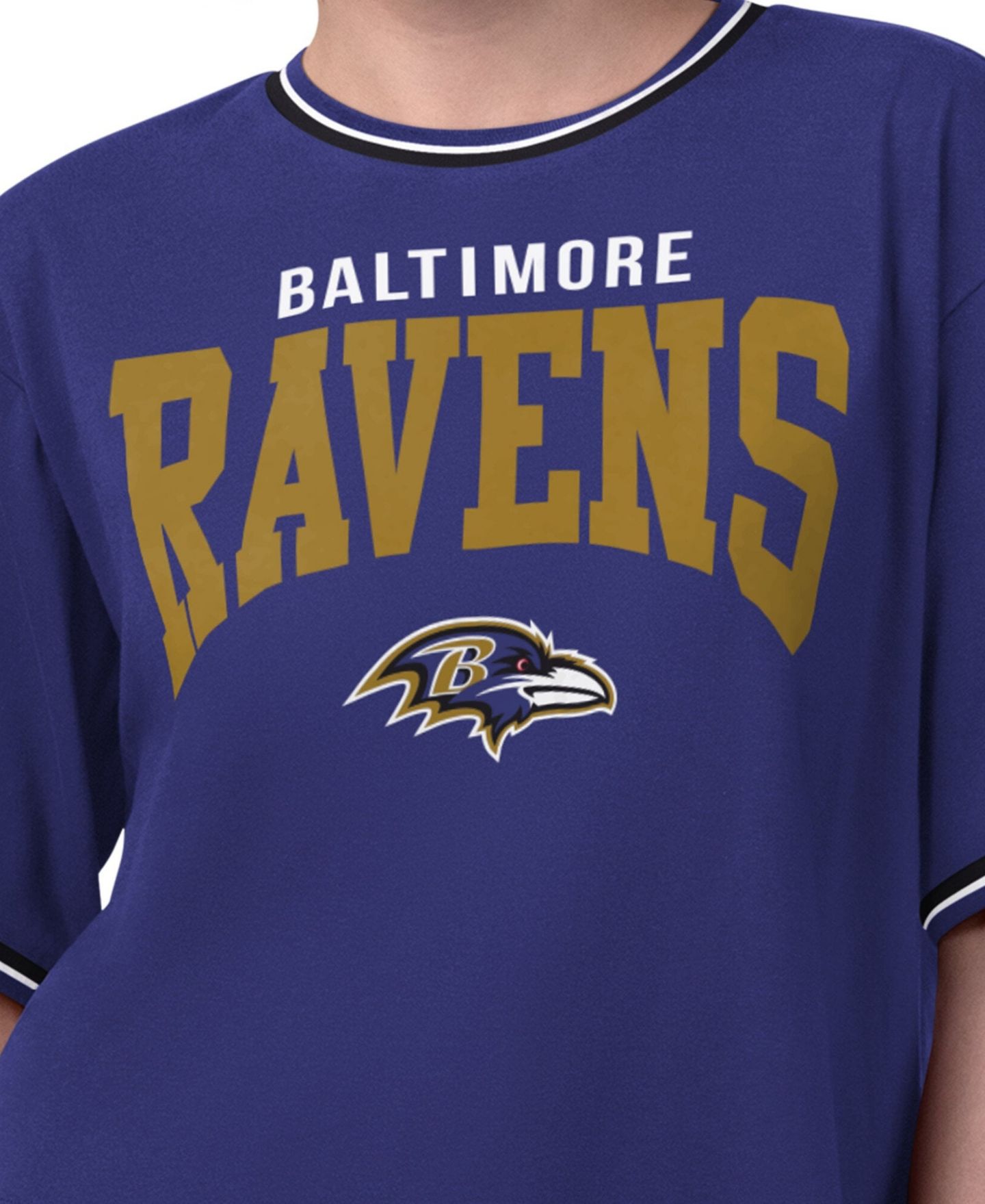 Женская футболка Starter Purple Baltimore Ravens Ace Cropped — фото 3