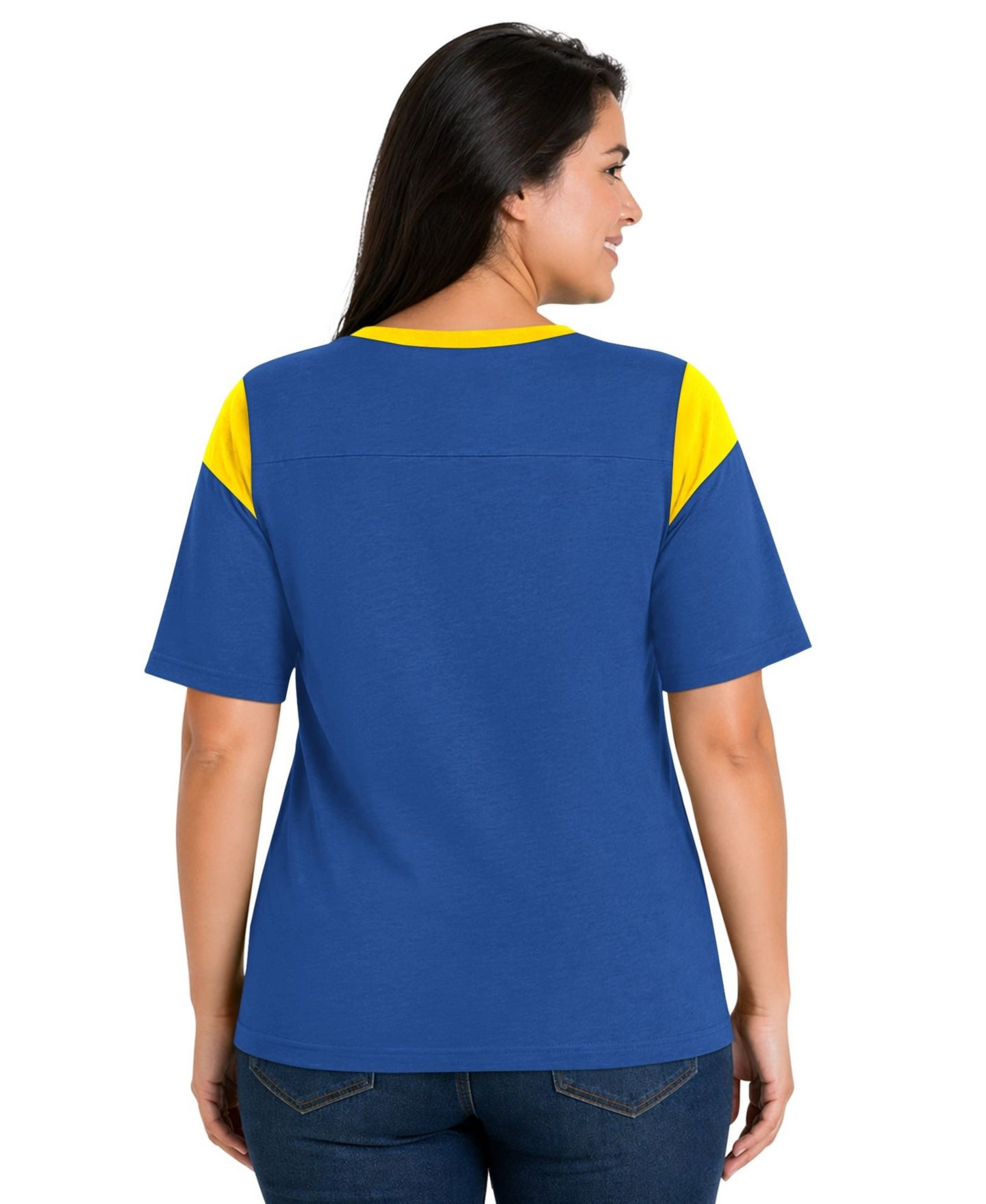 Женская футболка Starter Royal Los Angeles Rams Plus Size Linebacker Slub — фото 2