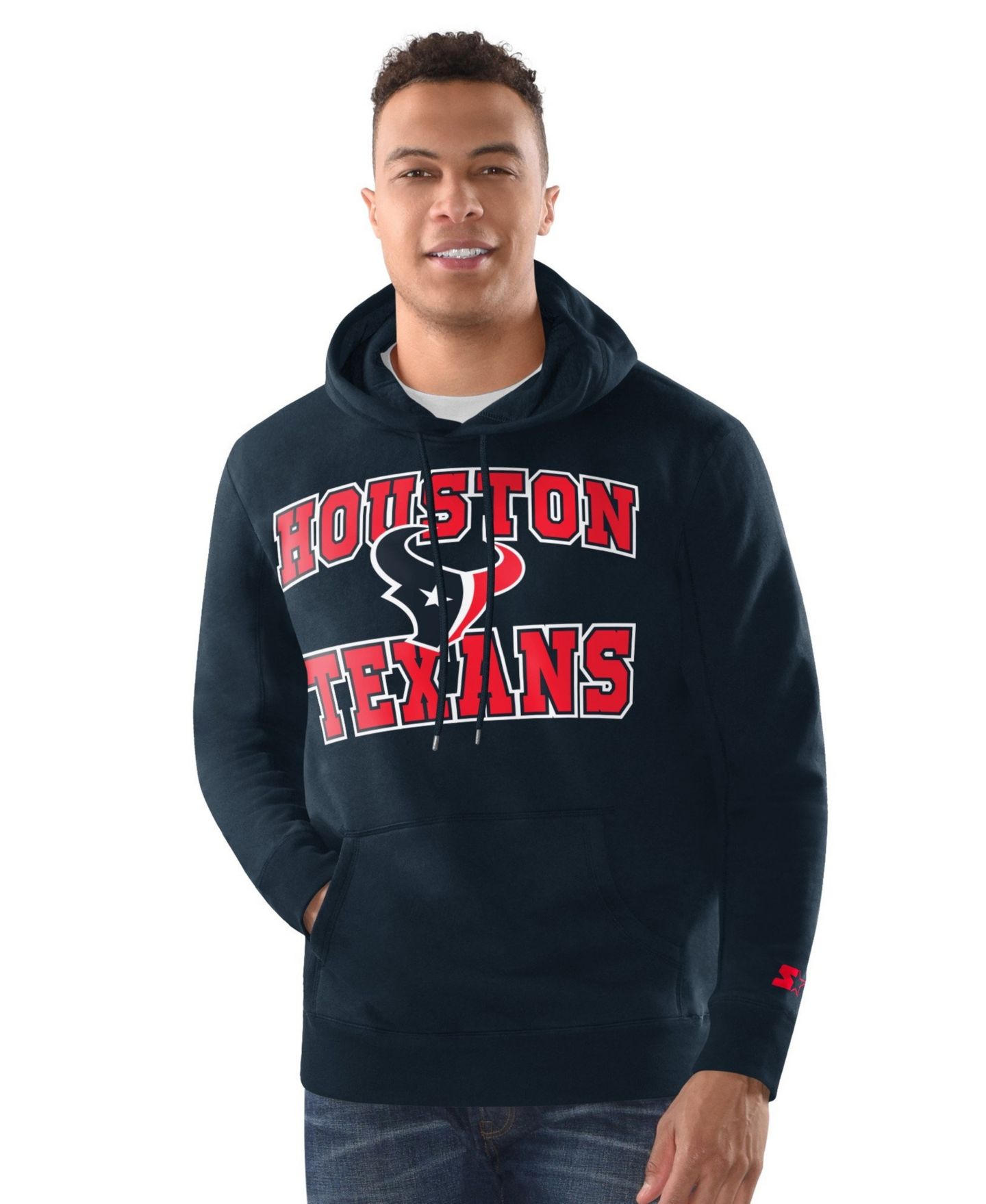 Мужские худи Starter Navy Houston Texans and Cuffed Knit Hat Combo Pack — фото 2