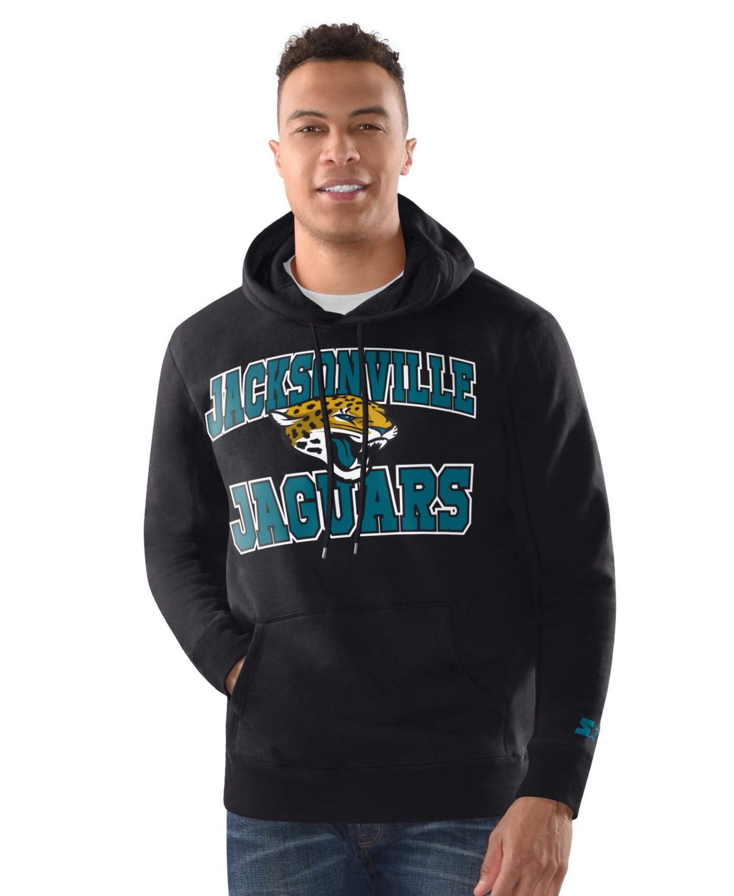 Мужские худи Starter Black Jacksonville Jaguars and Cuffed Knit Hat Combo Pack — фото 2