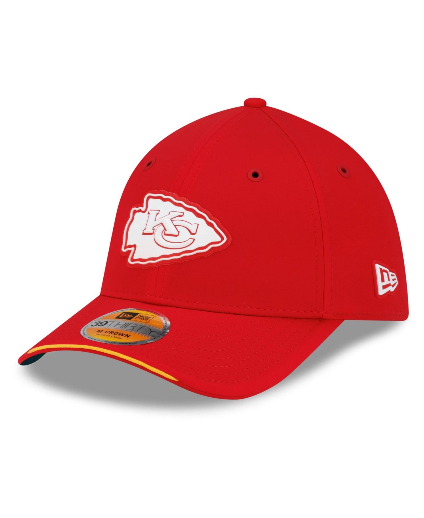 Мужская кепка New Era Red Kansas City Chiefs 2026 Sideline 39THIRTY M-Crown Flex Hat — фото 1