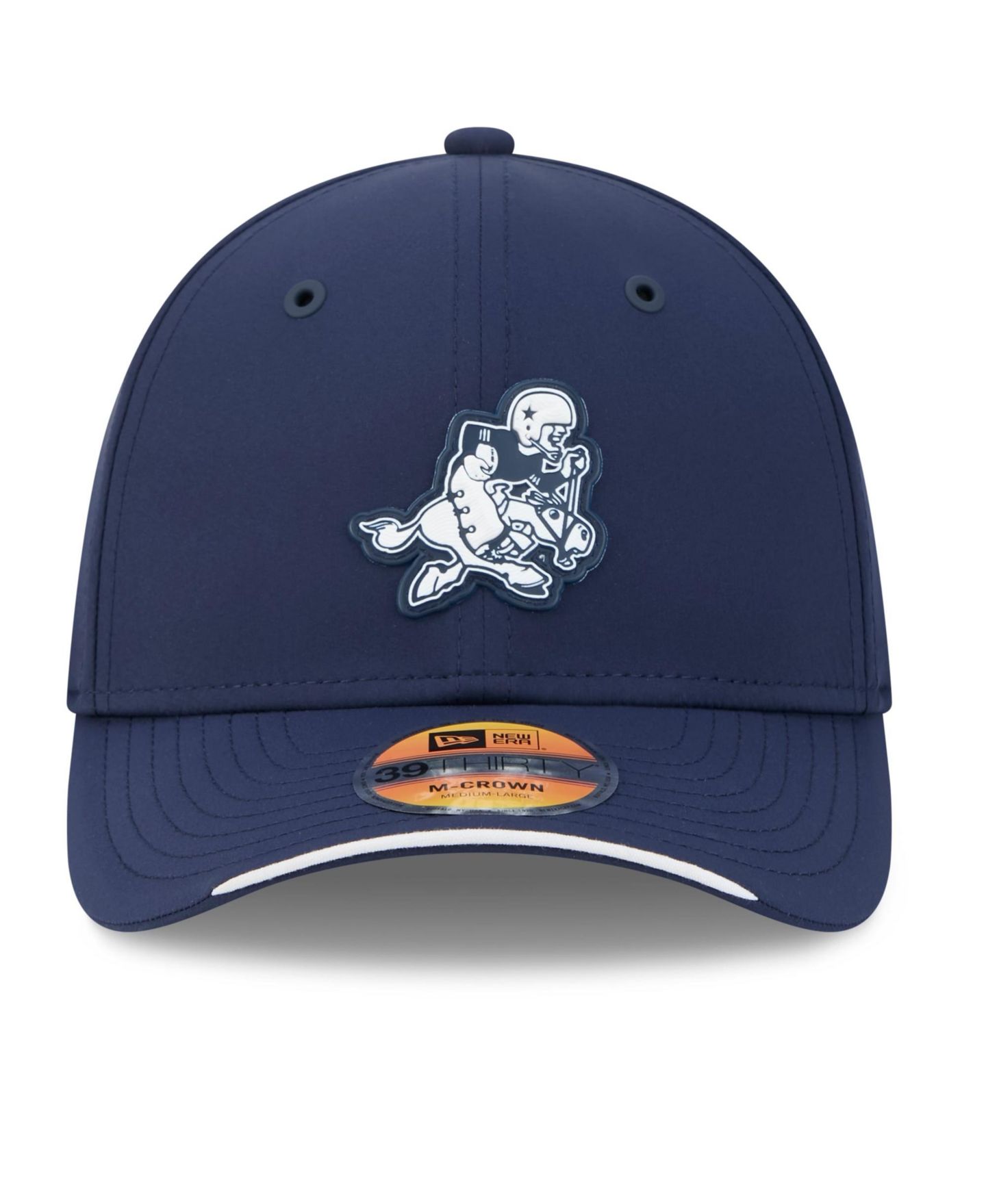 Мужская кепка New Era Navy Dallas Cowboys 2026 Sideline Throwback 39THIRTY M-Crown Flex Hat — фото 2
