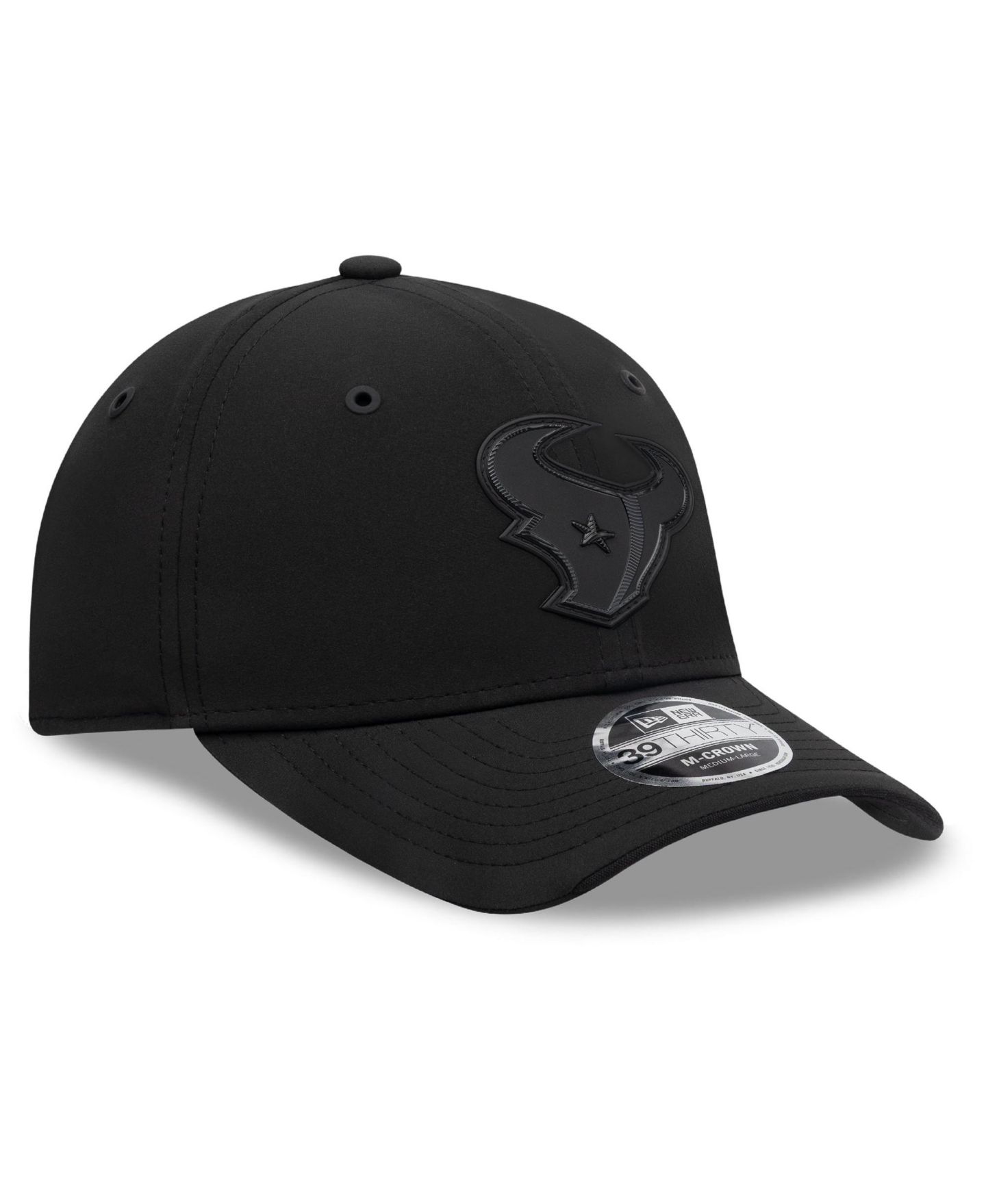 Мужской головной убор New Era Black Houston Texans 2026 Sideline 39THIRTY M-Crown Stretch Hat — фото 3