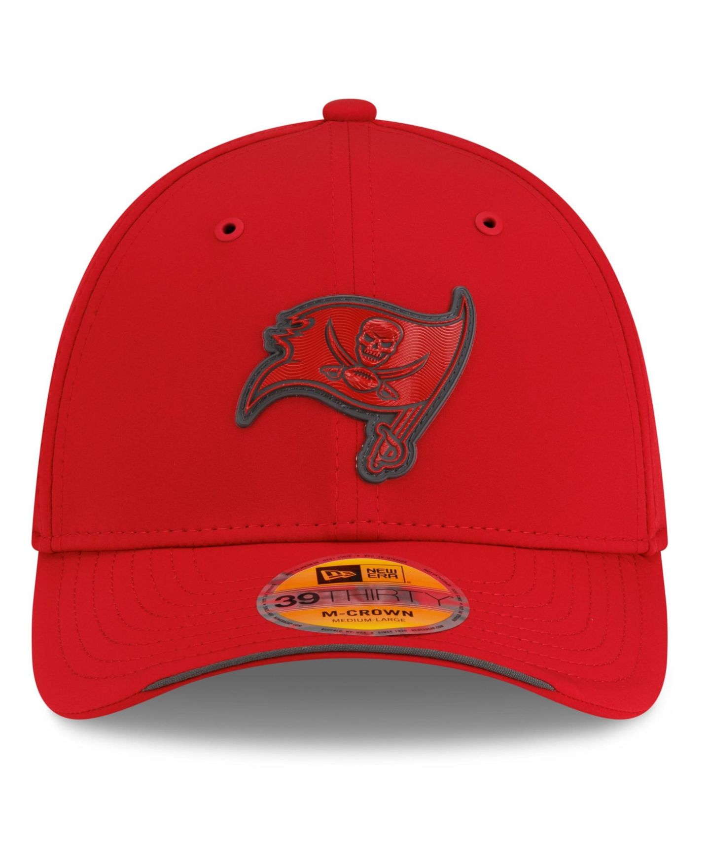 Мужская кепка New Era Red Tampa Bay Buccaneers 2026 Sideline 39THIRTY M-Crown Flex Hat — фото 2