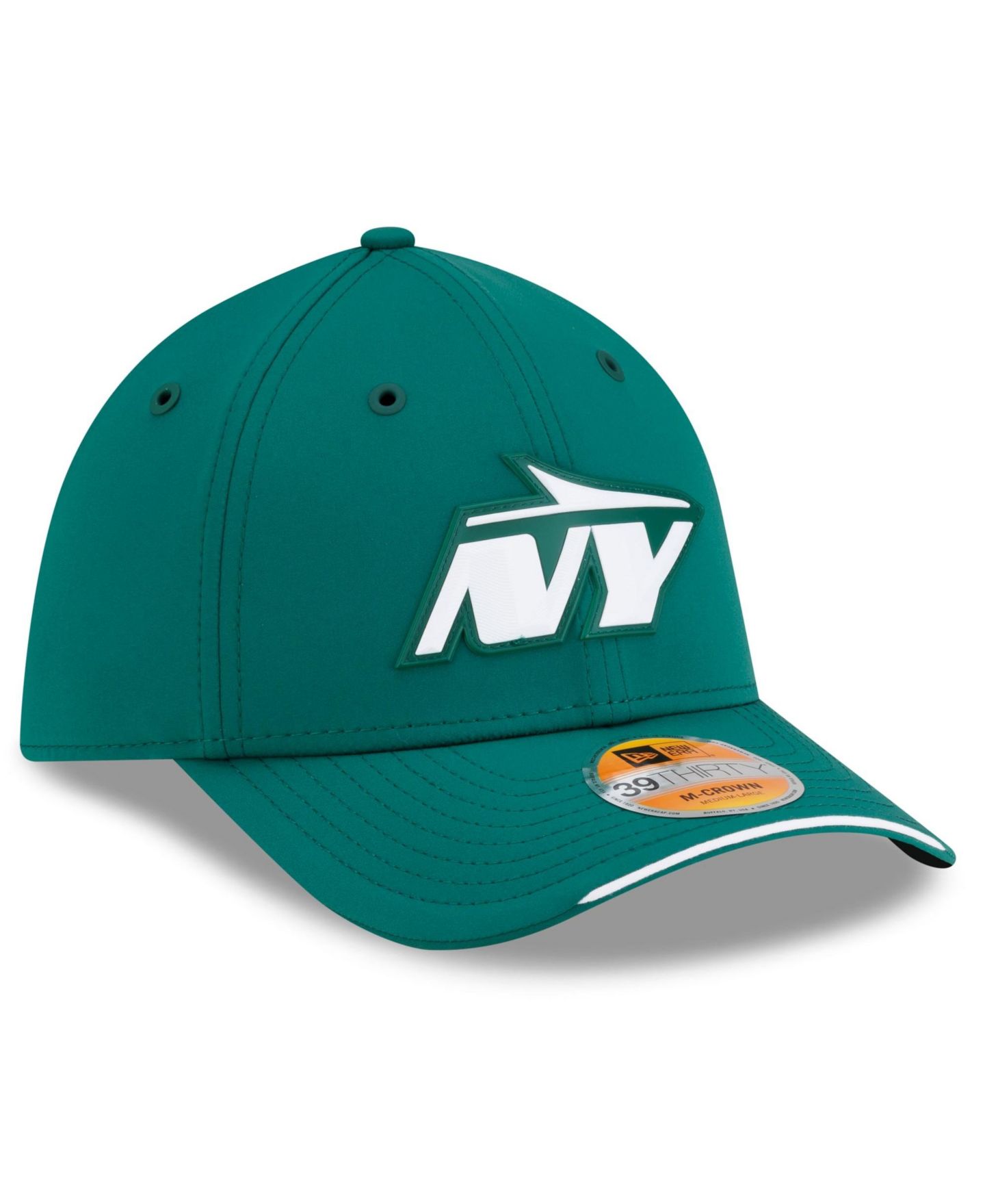 Мужская кепка New Era Green New York Jets 2026 Sideline 39THIRTY M-Crown Flex Hat — фото 3