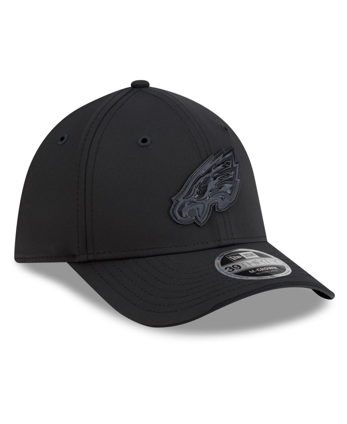 Мужской головной убор New Era Black Philadelphia Eagles 2026 Sideline 39THIRTY M-Crown Stretch Hat — фото 3