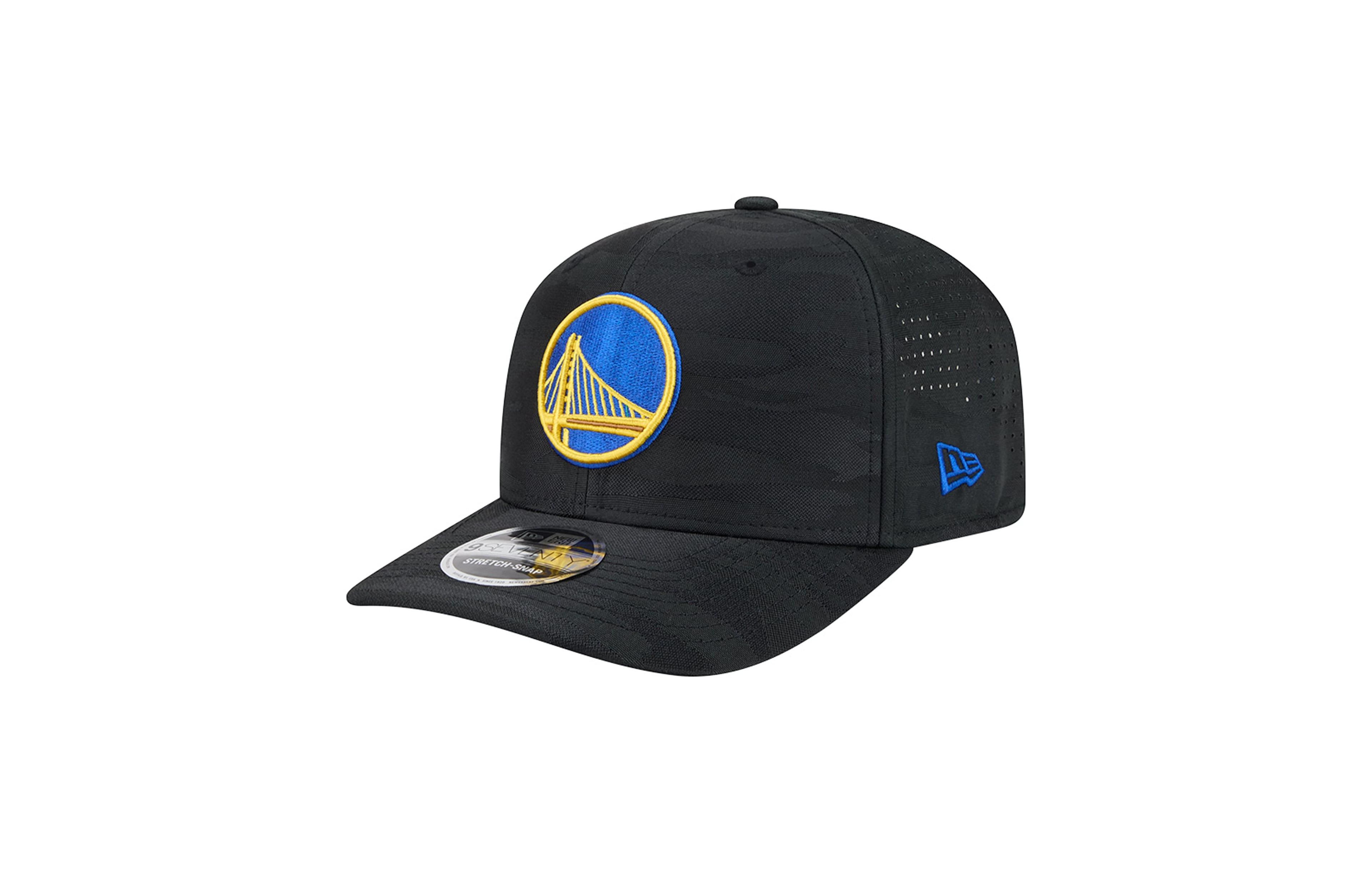 New Era Men's Black Golden State Warriors Camo 9SEVENTY Perforated Adjustable Hat