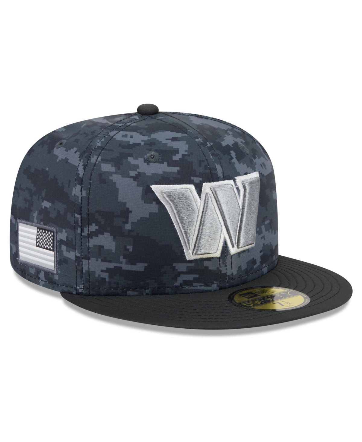 New Era Men's Black Washington Commanders 2026 Salute To Service 59FIFTY Fitted Hat - Black
