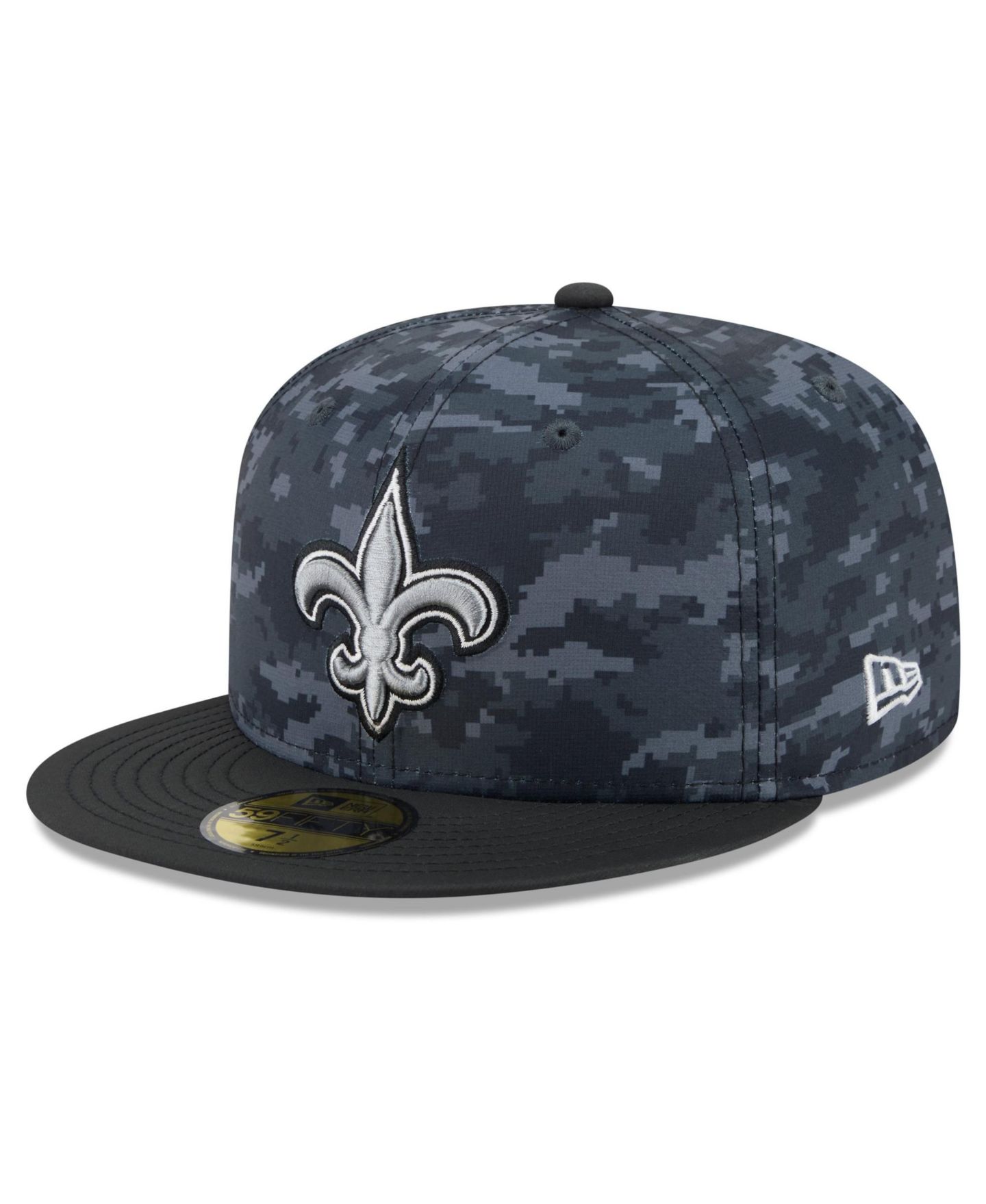 Мужская кепка New Era Black New Orleans Saints 2026 Salute To Service 59FIFTY Fitted Hat — фото 3