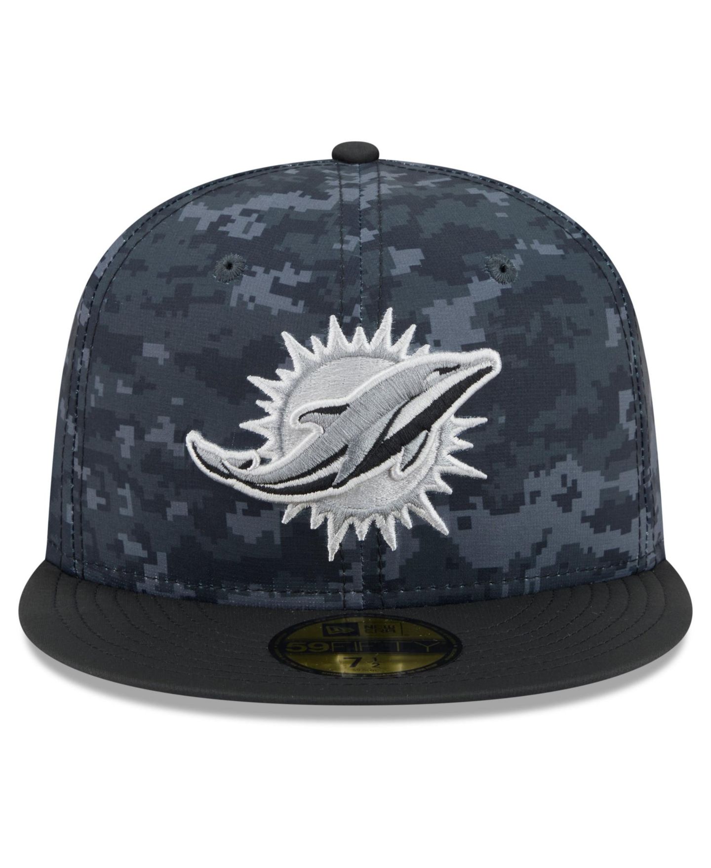 Мужская кепка New Era Black Miami Dolphins 2026 Salute To Service 59FIFTY Fitted Hat — фото 2