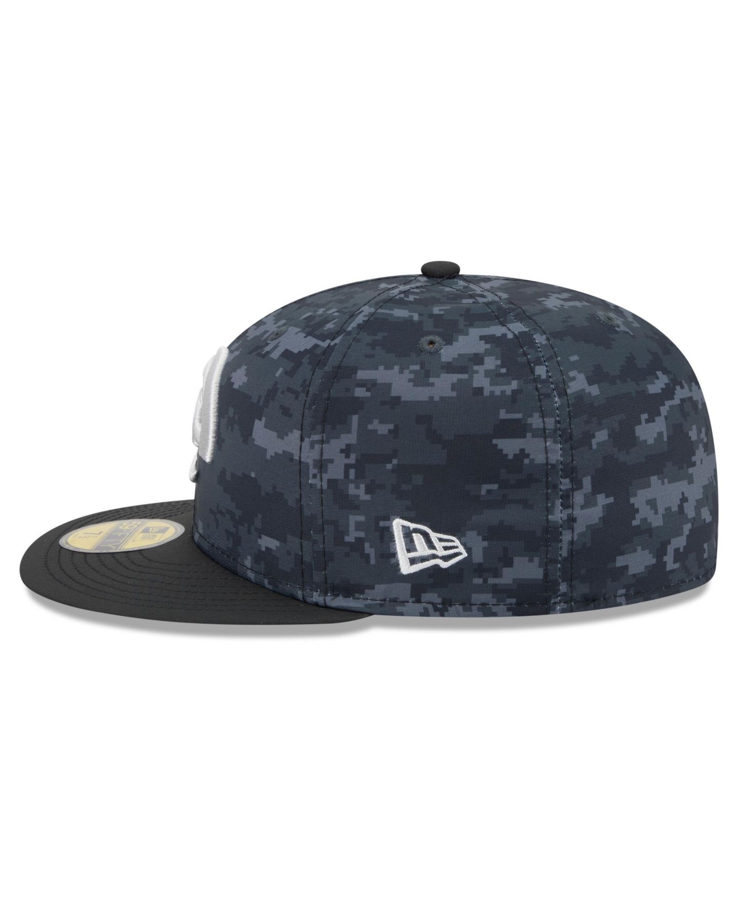 Мужская кепка New Era Black Los Angeles Rams 2026 Salute To Service 59FIFTY Fitted Hat — фото 5