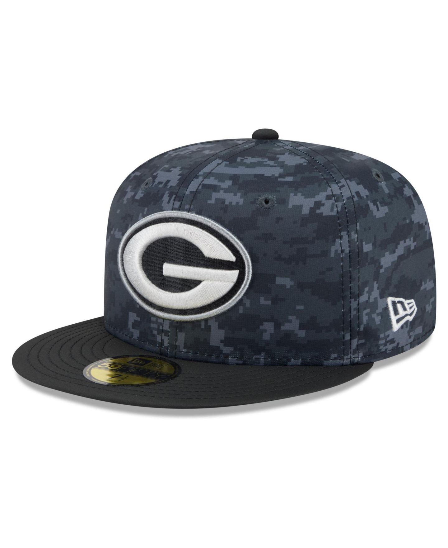 Мужская кепка New Era Black Green Bay Packers 2026 Salute To Service 59FIFTY Fitted Hat — фото 3