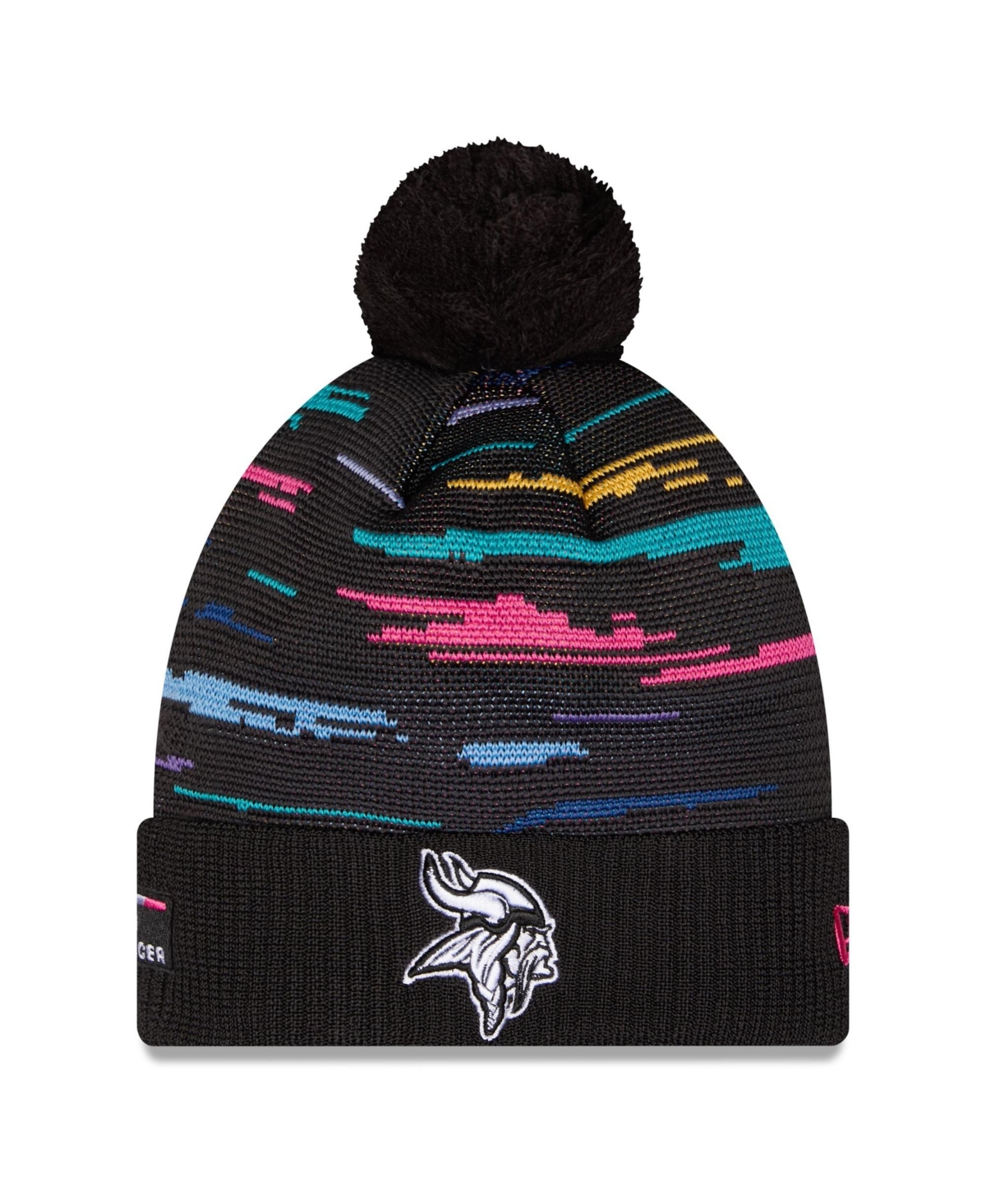 New Era Men's Black Minnesota Vikings 2026 Nfl Crucial Catch Cuffed Knit with Pom Hat - Black