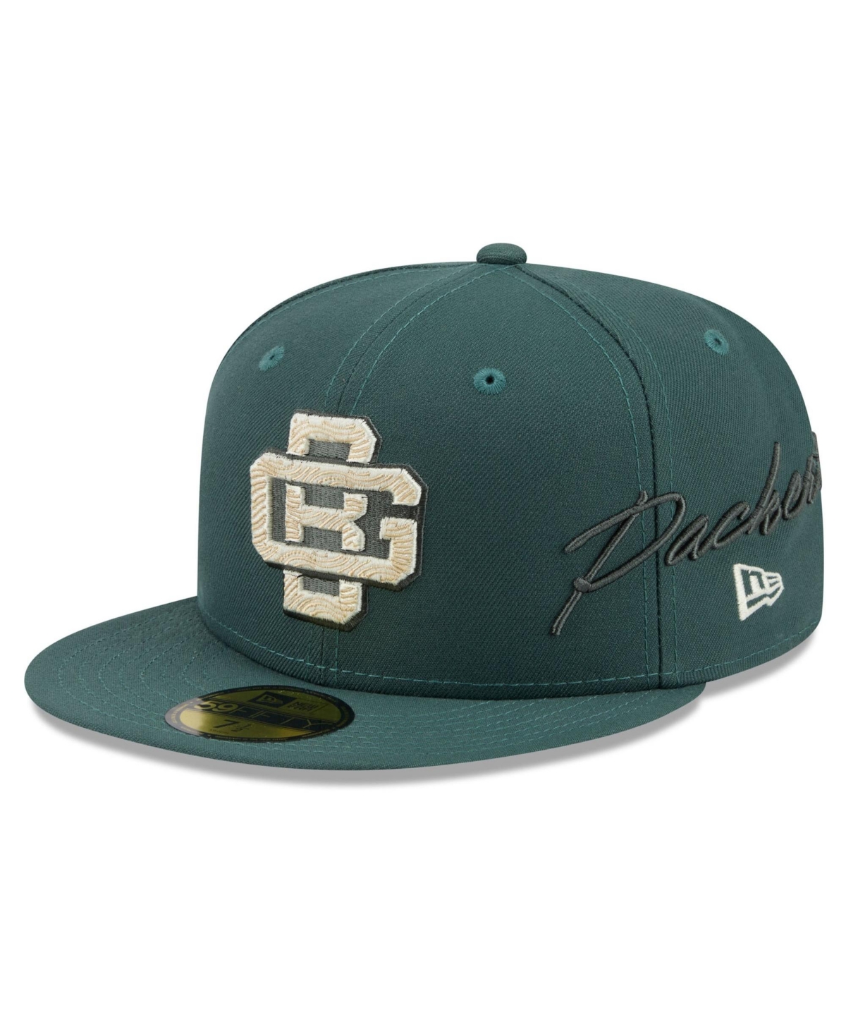 New Era Men's Green Bay Packers 2026 Rivalries Collection Fan Pack Side Script 59FIFTY Fitted Hat - Green