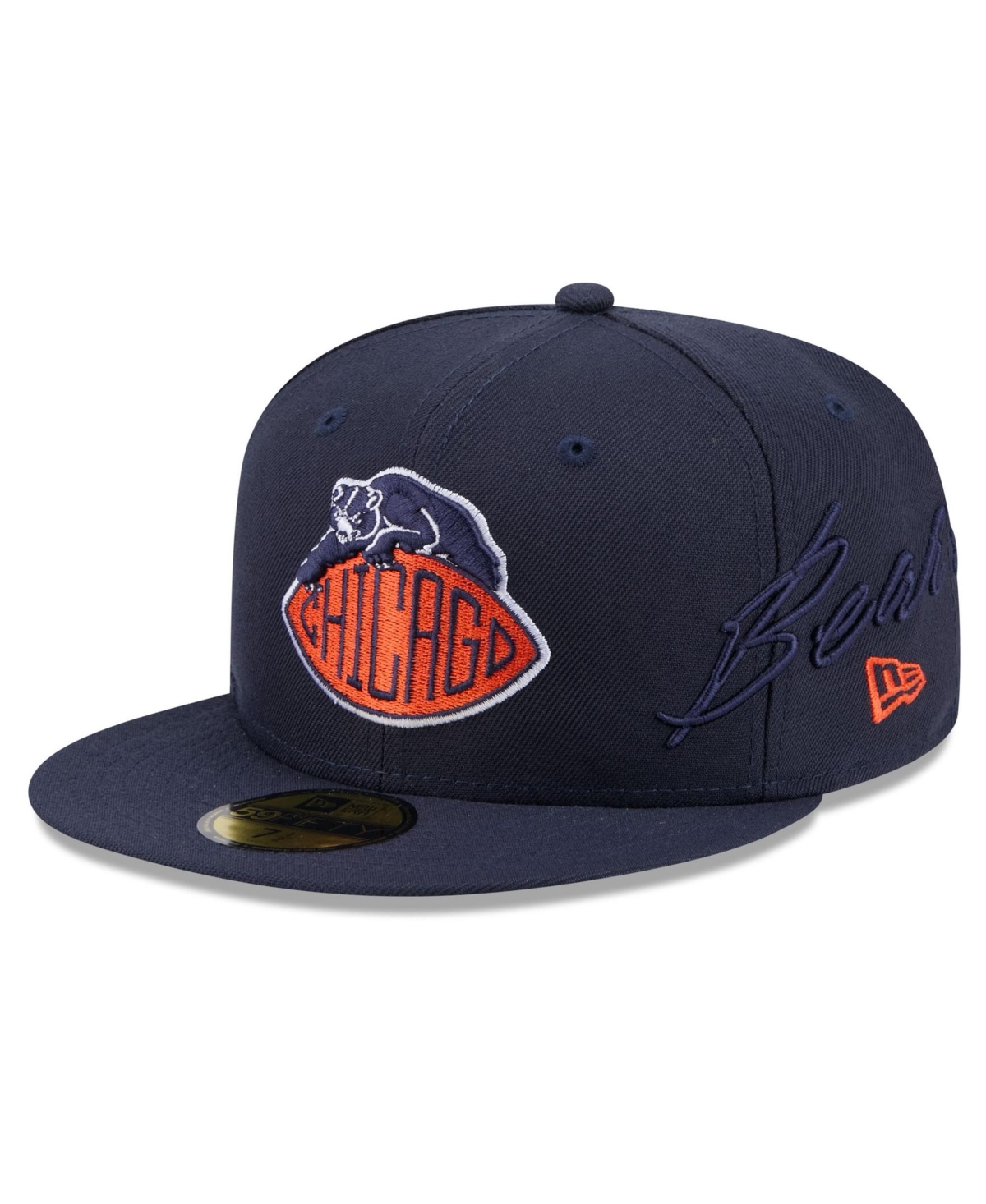 New Era Men's Navy Chicago Bears 2026 Rivalries Collection Fan Pack Side Script 59FIFTY Fitted Hat - Navy