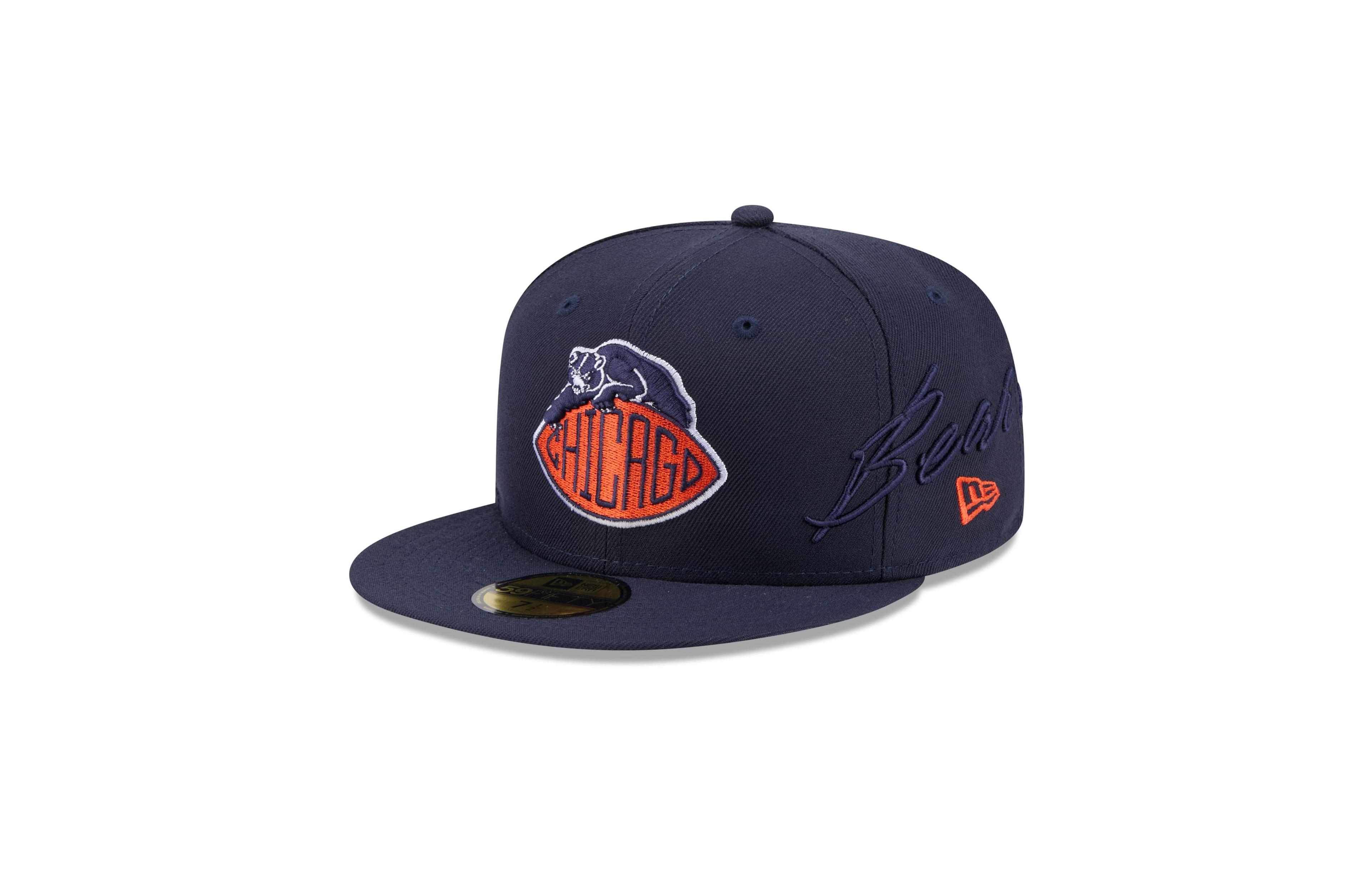 New Era Men's Navy Chicago Bears 2026 Rivalries Collection Fan Pack Side Script 59FIFTY Fitted Hat