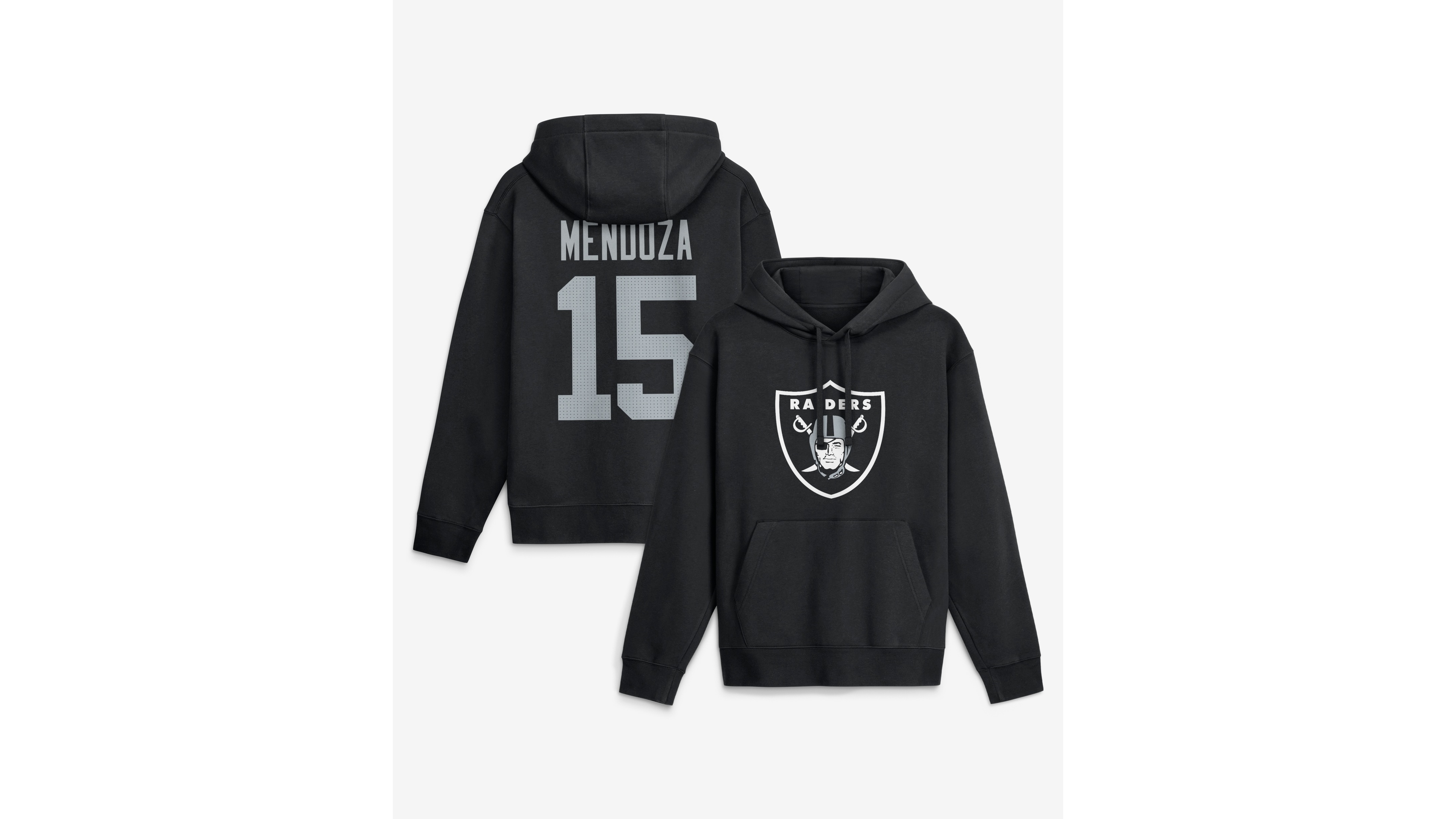 Nike Men's Fernando Mendoza Black Las Vegas Raiders Name & Number Hoodie