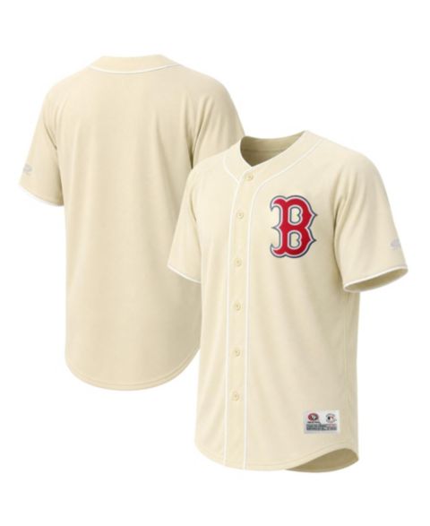 Мужской топ Stitches Cream Boston Red Sox Fashion Jersey