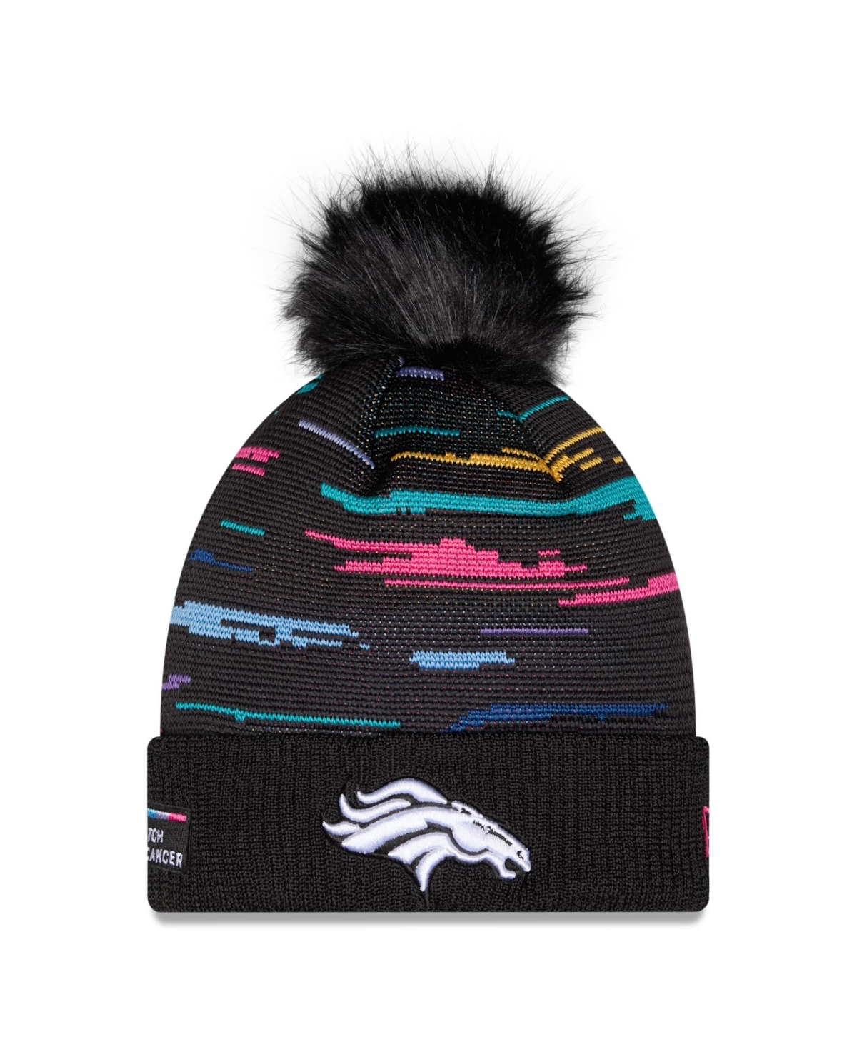New Era Women's Black Denver Broncos 2026 Nfl Crucial Catch Cuffed Knit with Pom Hat - Black