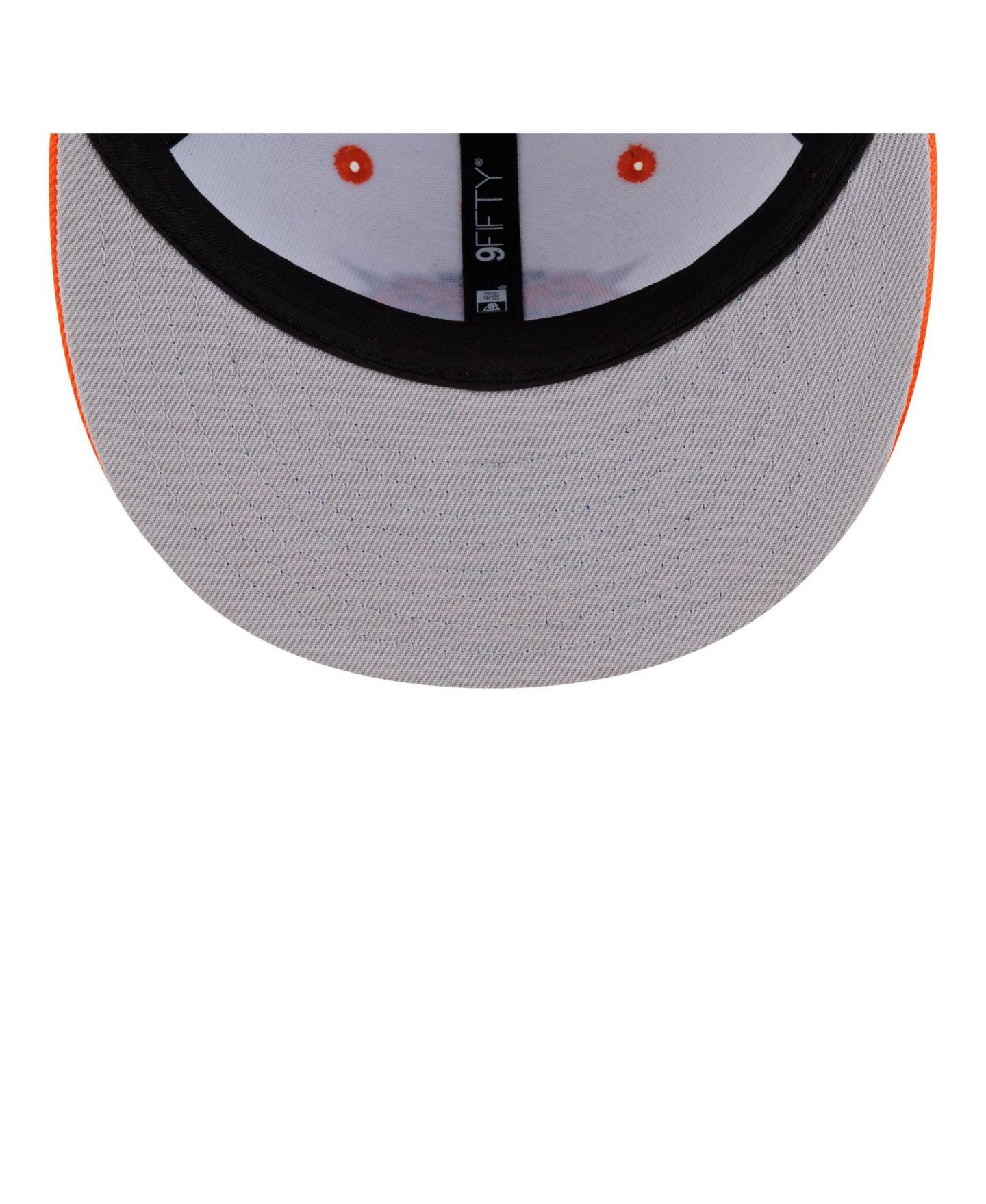 Мужская кепка New Era White/Orange New York Knicks Stitch 9FIFTY Snapback Hat — фото 5