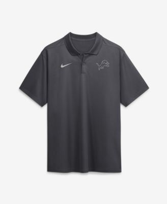Men's Anthracite Detroit Lions Fractal Logo Victory Dri-FIT Polo Shirt