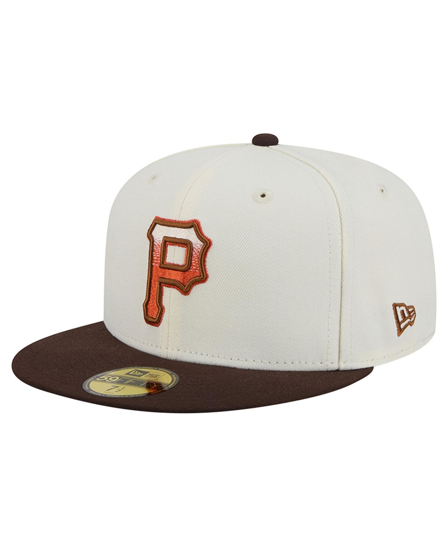 Мужская кепка New Era Natural/Brown Pittsburgh Pirates Pumpkin Spice 59FIFTY Fitted Hat — фото 3