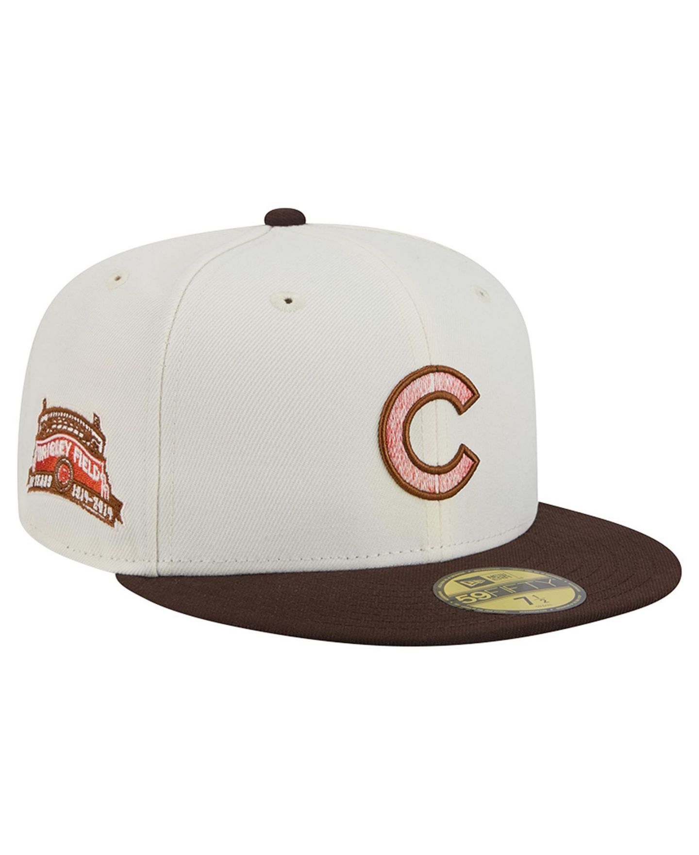 Мужская кепка New Era Natural/Brown Chicago Cubs Pumpkin Spice 59FIFTY Fitted Hat — фото 1