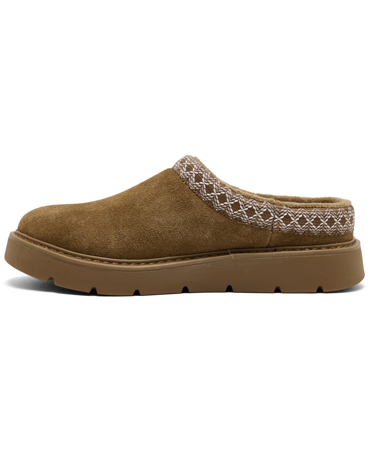 Женские сабо Skechers Cozy Cascade Memory Foam Open-Back Lining Clog Slippers, цвет: Каштановый — фото 3