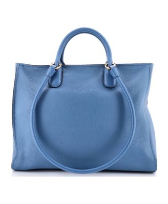 Medium Gancio Braided Convertible Tote Leather