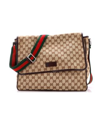 Medium Web Strap Flap Messenger GG Canvas