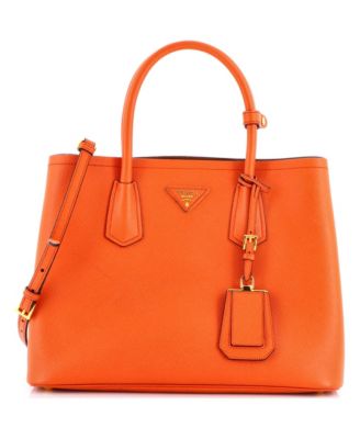 Medium Cuir Double Tote Saffiano Leather