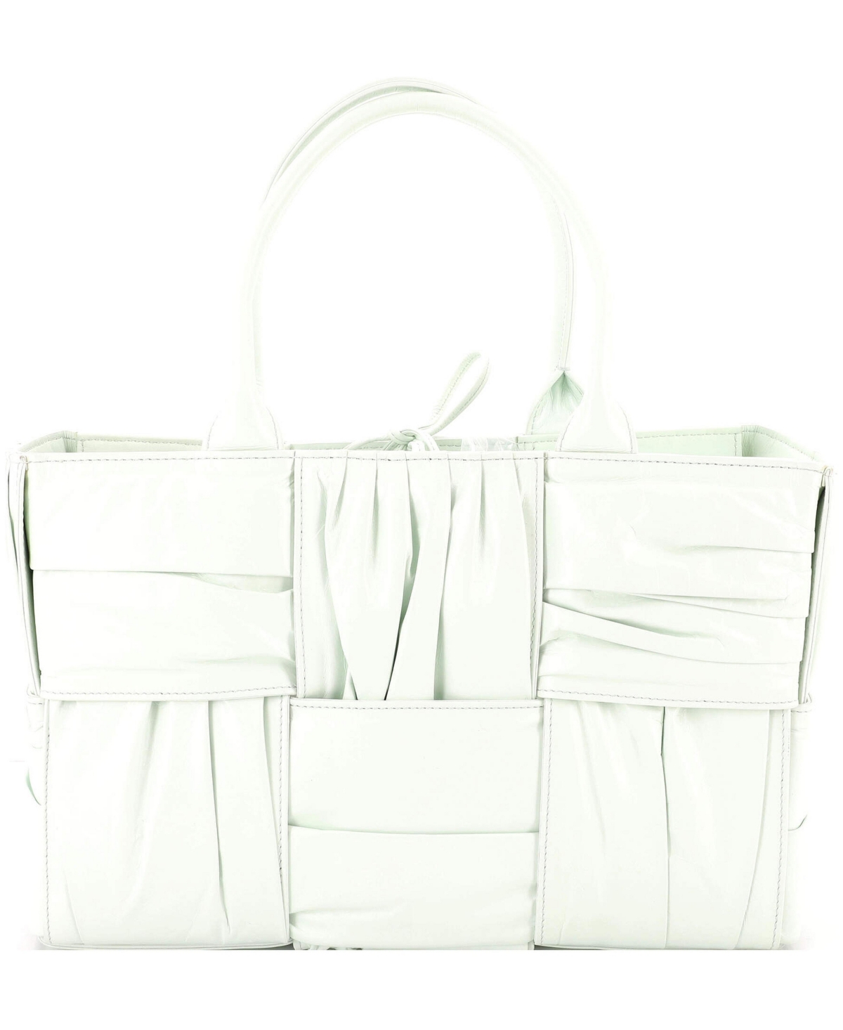 Pre-Owned Bottega Veneta Small Arco Tote Maxi Intrecciato Plisse Leather - Green