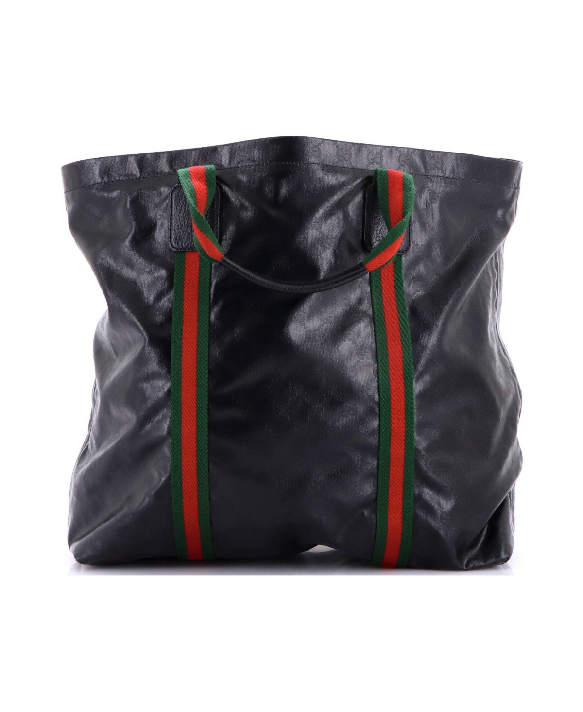 Pre-Owned Gucci Medium Gg Tender Tote Bag Gg Coated Canvas - Black