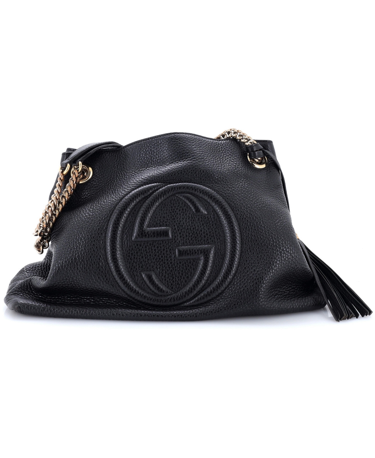Pre-Owned Gucci Medium Soho Chain Strap Shoulder Bag Leather - Black