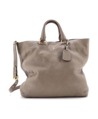 Large Convertible Shopper Tote Vitello Daino