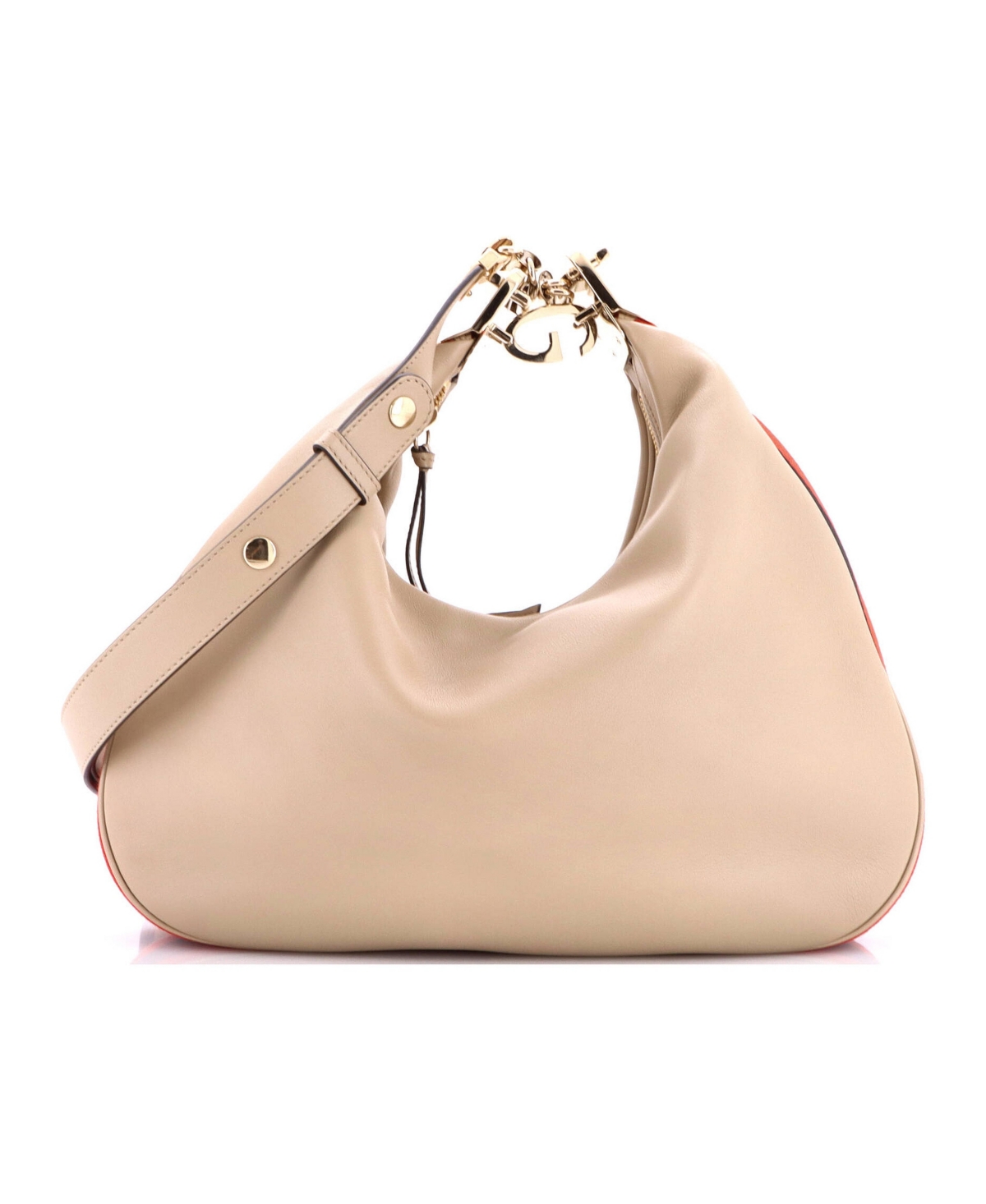 Pre-Owned Gucci Large Attache Shoulder Bag Leather - Natural