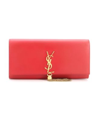 Long Classic Monogram Tassel Clutch Leather