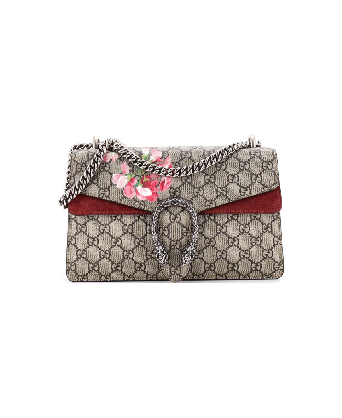 Pre-Owned Gucci Small Dionysus Bag Blooms Print Gg Coated Canvas - Brown