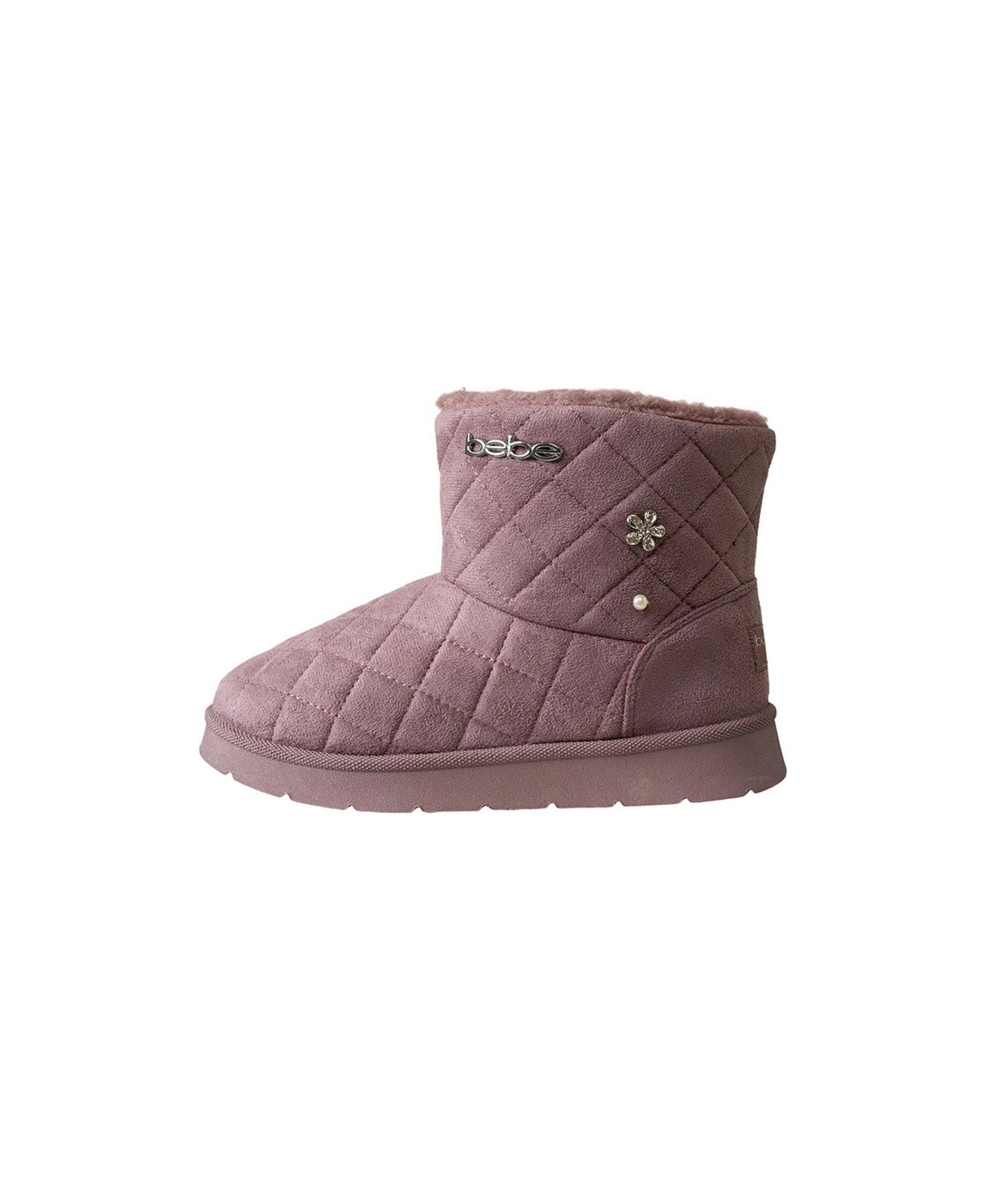 Ботинки Bebe Quilted Boots with Charms для девочек, цвет: Тёмный розовато-лиловый — фото 5
