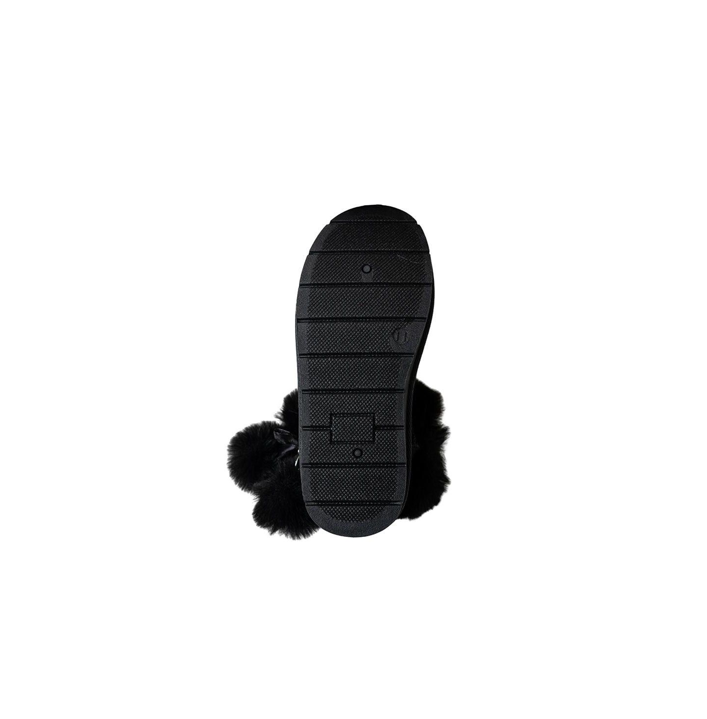 Ботинки Bebe Cozy Boot with Faux Fur Trim Boots для девочек, цвет: Чёрный — фото 7