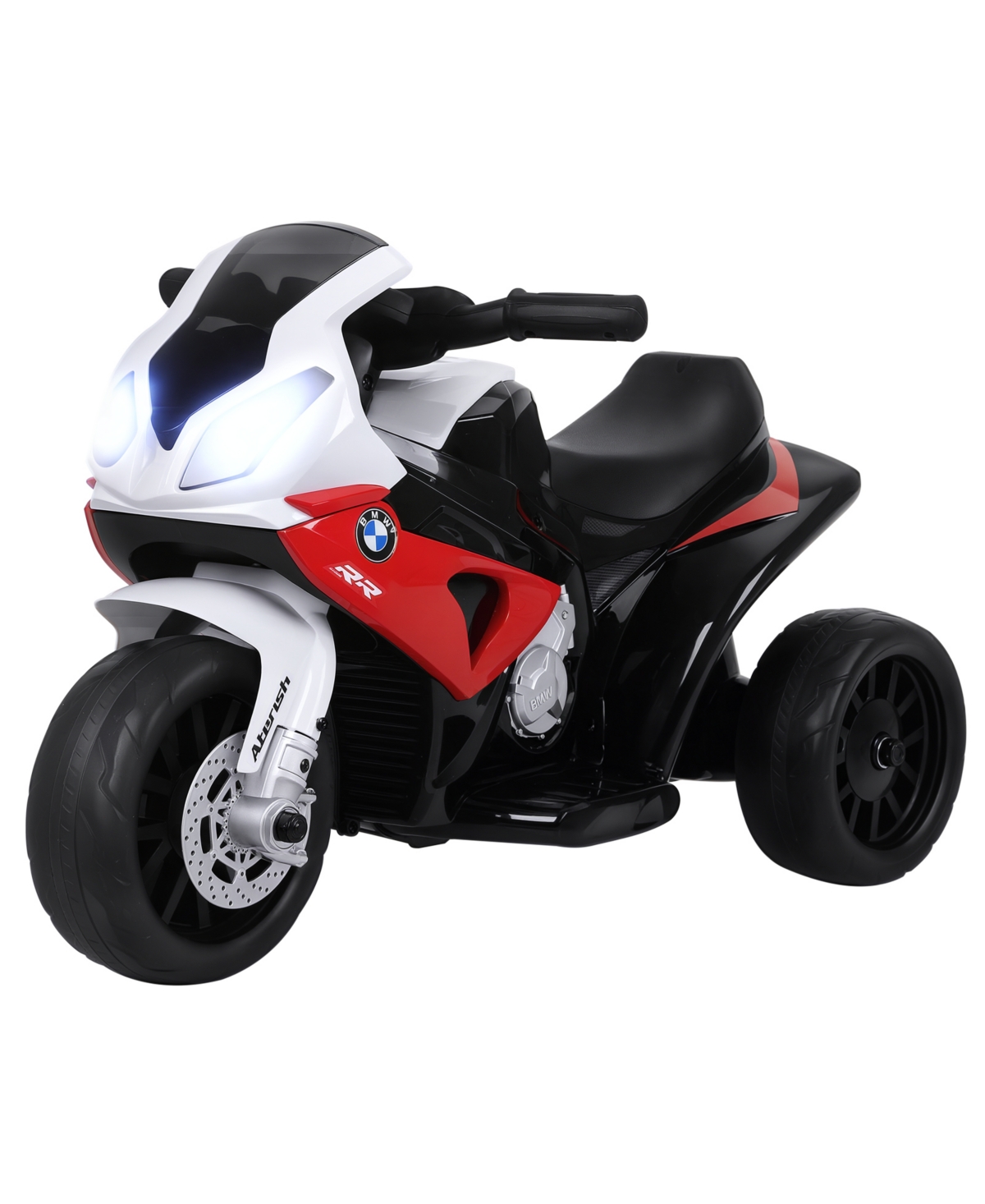 Glintex 6V 3-Wheel Licensed Bmw S1000RR Kids Motorcycle with Headlights and Music - Red