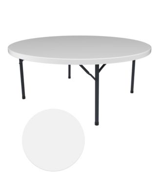 Commercial 71 Inch Round Folding Table Weather Resistant Stackable Design for Banquet Tables