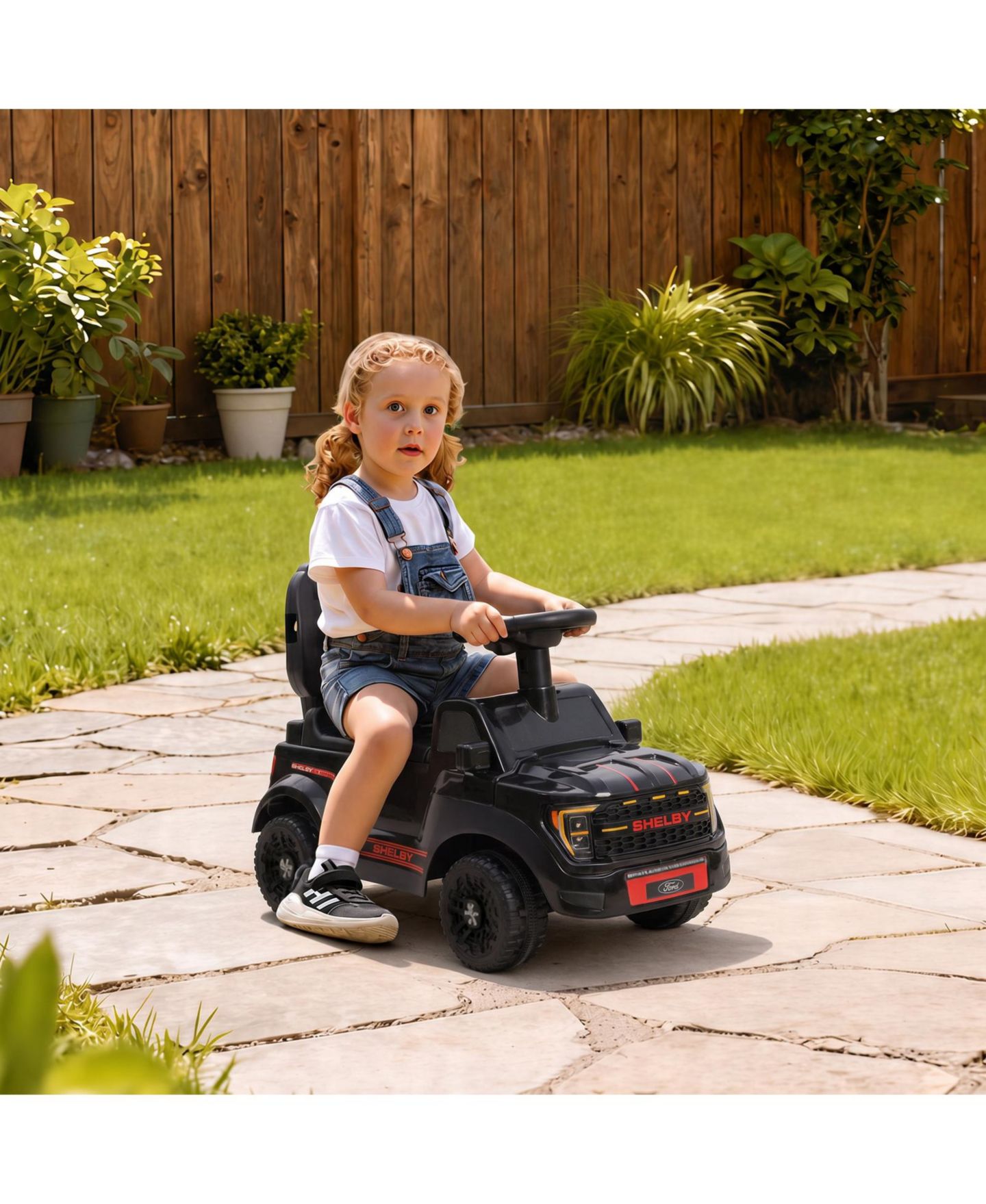 Детская игрушка Glintex Licensed Ford Shelby 3-in-1 Push Car, 25 kg Capacity, 1–3 года, цвет: Чёрный — фото 9