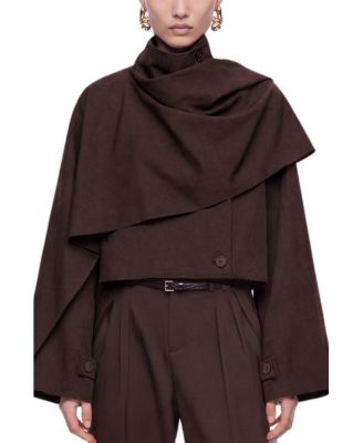 Women's Oversized Stand Collar Trench Coat