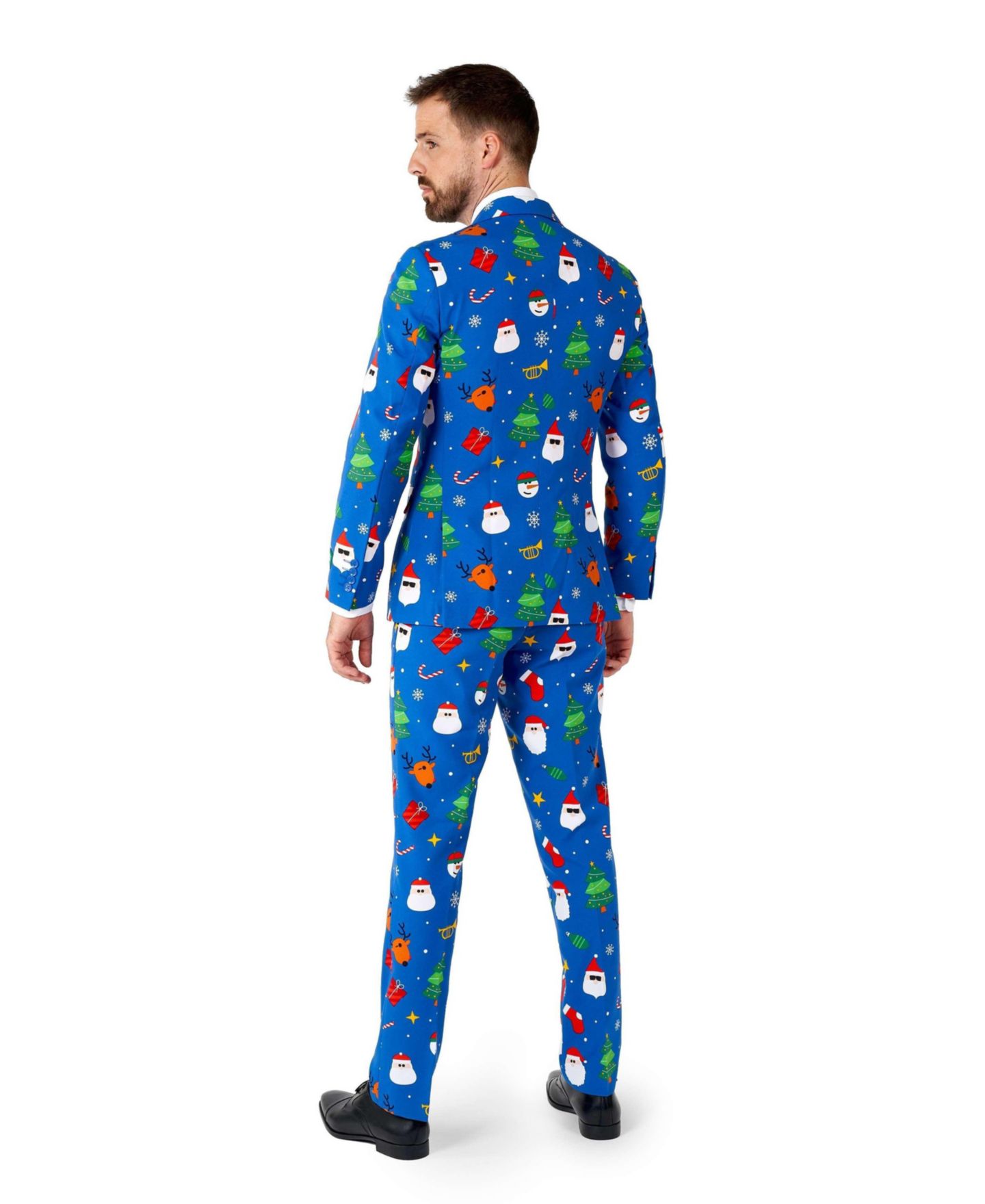 Мужской пиджак OppoSuits Christmas Suit X- Mas Pine Tree Outfit Slim Fit Blazer, цвет: Синий — фото 2