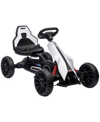 Pedal Go Kart with 4-Position Adjustable Seat and Swing Axle, 66-lb Capacity, Ages 3-8