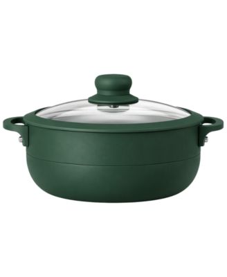 Aluminum 3.5-Quart Caldero With Glass Lid and Handle Holder