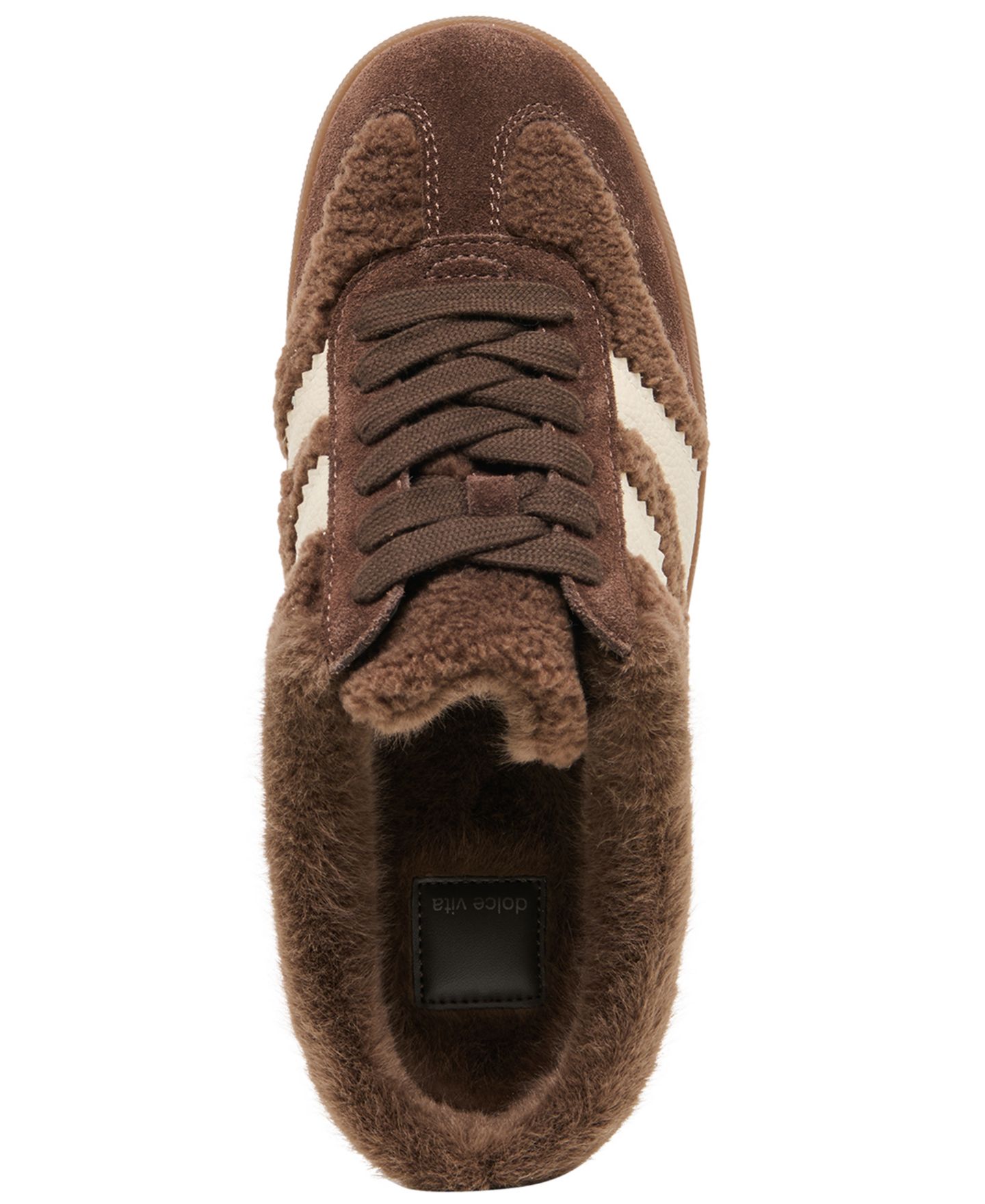 Женские кроссовки Dolce Vita Merit Slip-On Plush Mule, цвет: Dark Brown Plush — фото 4