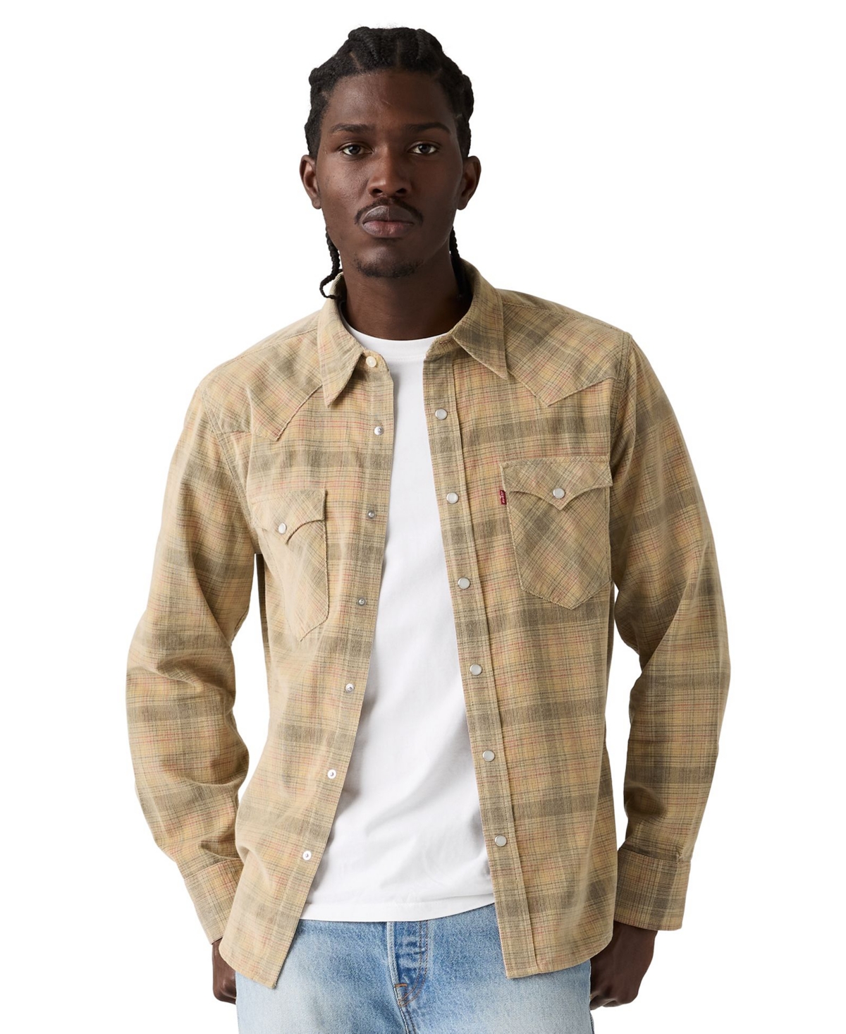 Levi's Men's Long-Sleeve Regular-Fit Western Shirt - Pld Coffee